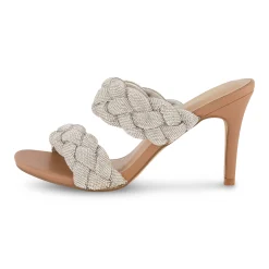 Dress Sandals | Dress Sandals>Cushionaire Sparkle Braided Rhinestone Dress Heel SilverSparkle