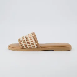 Slide Sandals | Flat Sandals>Cushionaire Taffy Crochet Slide Sandal