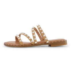 Slide Sandals | Flat Sandals>Cushionaire Tonya Studded Flat Sandal