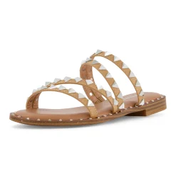 Slide Sandals | Flat Sandals>Cushionaire Tonya Studded Flat Sandal