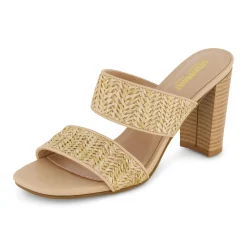 Dress Sandals | Dress Sandals>Cushionaire Tosh Two Band Raffia Sandal