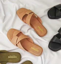 Slide Sandals | Flat Sandals>Cushionaire Tribune Slide Sandal