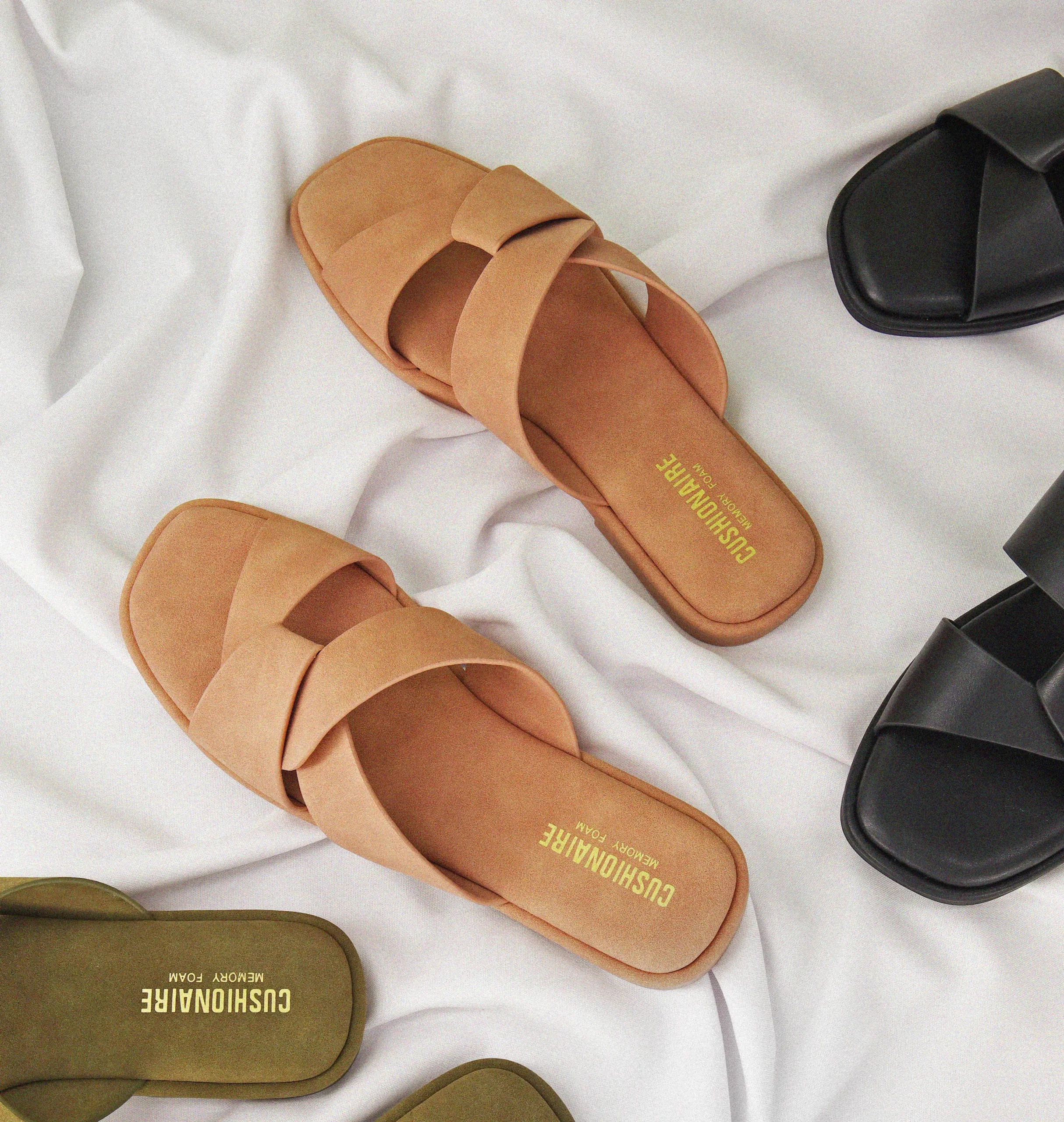 Slide Sandals | Flat Sandals>Cushionaire Tribune Slide Sandal