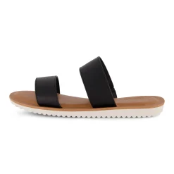 Slide Sandals | Flat Sandals>Cushionaire Vera Two Band Slide Sandal