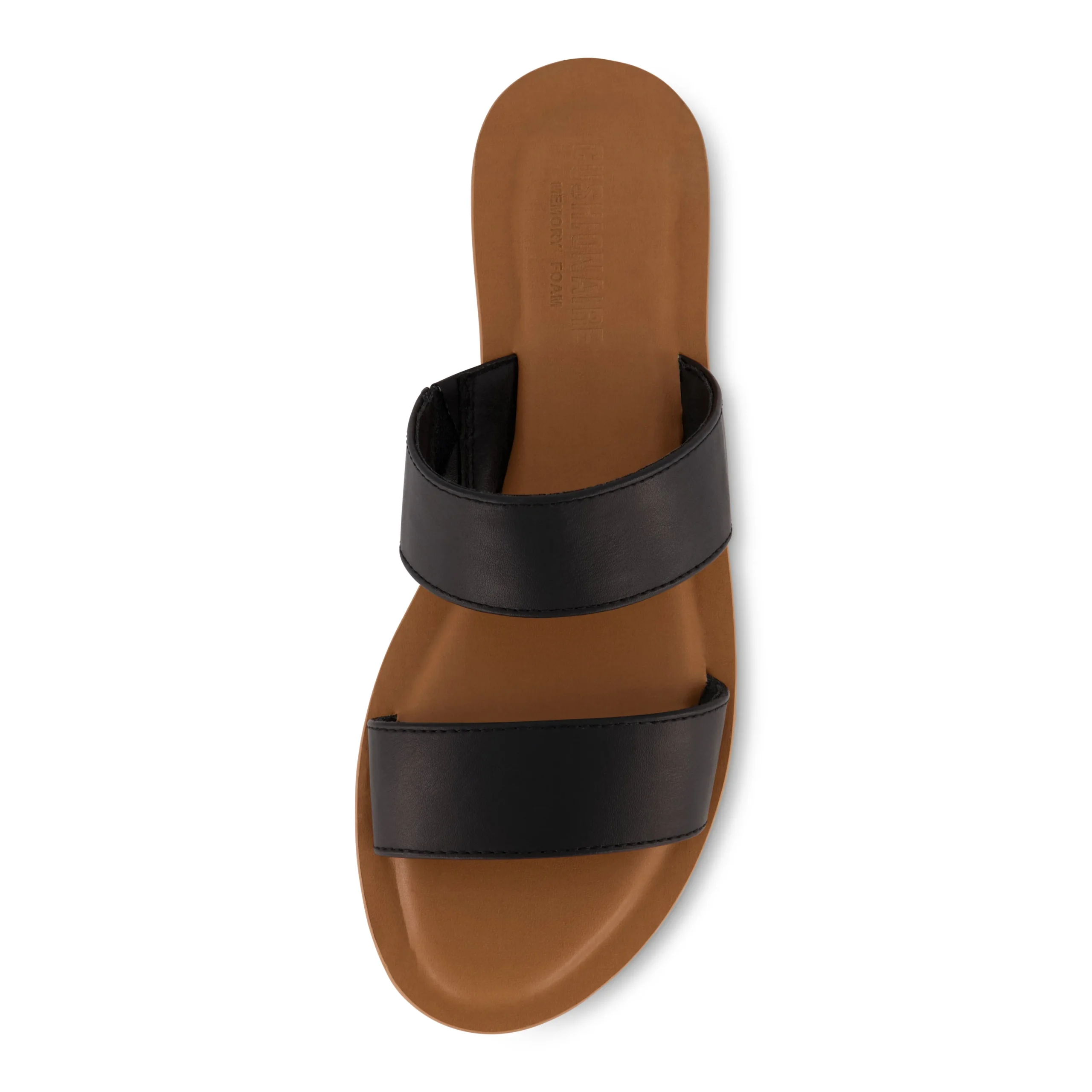Slide Sandals | Flat Sandals>Cushionaire Vera Two Band Slide Sandal