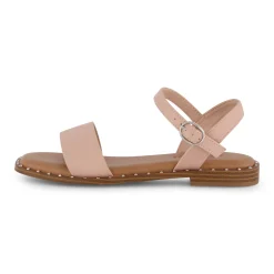Flat Sandals>Cushionaire Verona Studded One Band Sandal