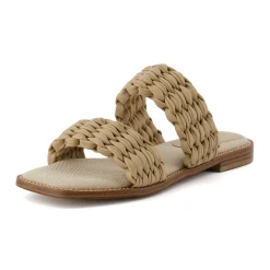 Slide Sandals | Flat Sandals>Cushionaire Vibe Braided Two Band Sandal